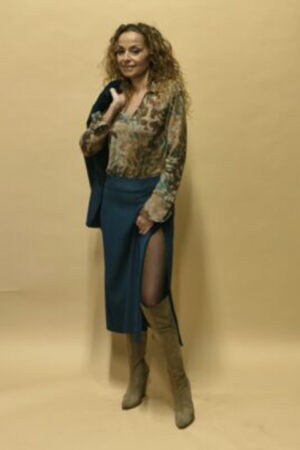 MOD 90 SKIRT BLUE VELVET
